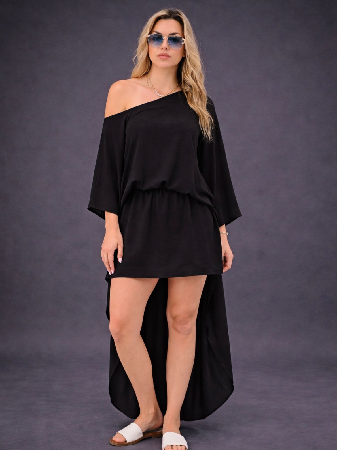 High n Low Flowy Dress