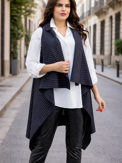 Prime Vest - With Fine White Stripes