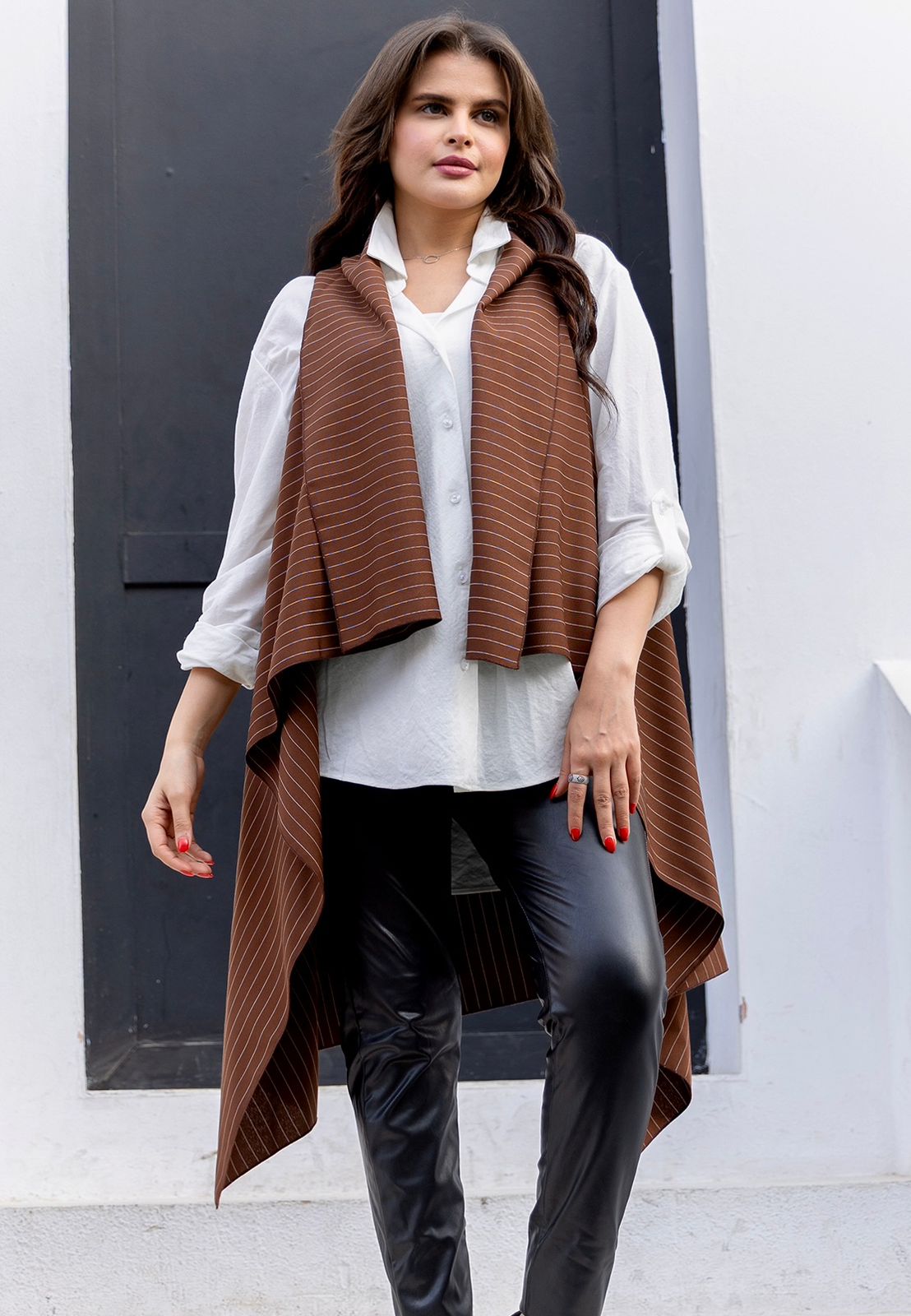 Prime Vest - With Fine White Stripes